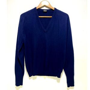 St Michael cashmere sweater made in Britain classic business casual blue men 40
